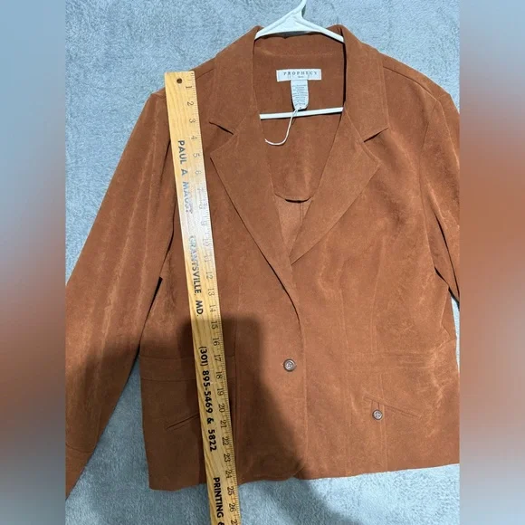 NWOT Prophecy Dress Woman Rust Orange 2-Button Blazer Suit Jacket Size 18 - Picture 8 of 9
